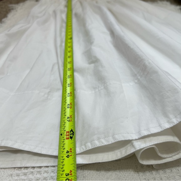 J. Crew Elena Shirt-Dress Short-Sleeve Smocked Waist White Cotton Poplin Size 12 - Picture 16 of 16